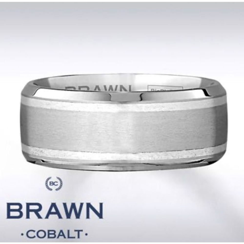 Brawn Cobalt Men’s Wedding Ring Size 12